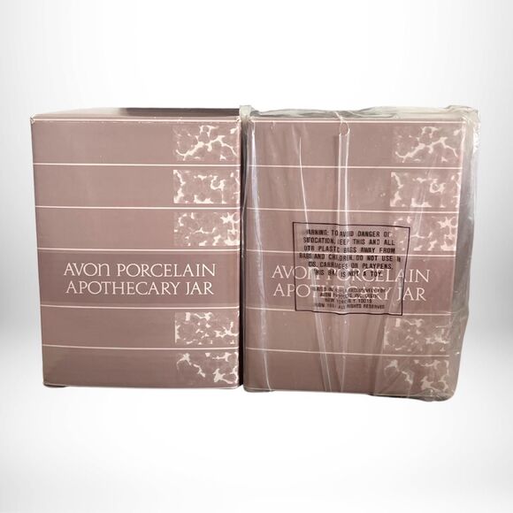 Vintage 1987 Porcelain Apothecary Jars - Avon Exclusive - Sealed/NIB - Picture 4 of 4